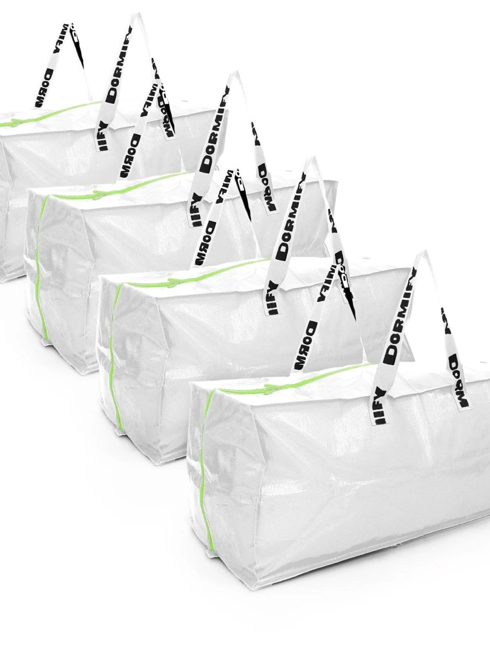 Dormify SET OF 4 White Duffel Storage Bag